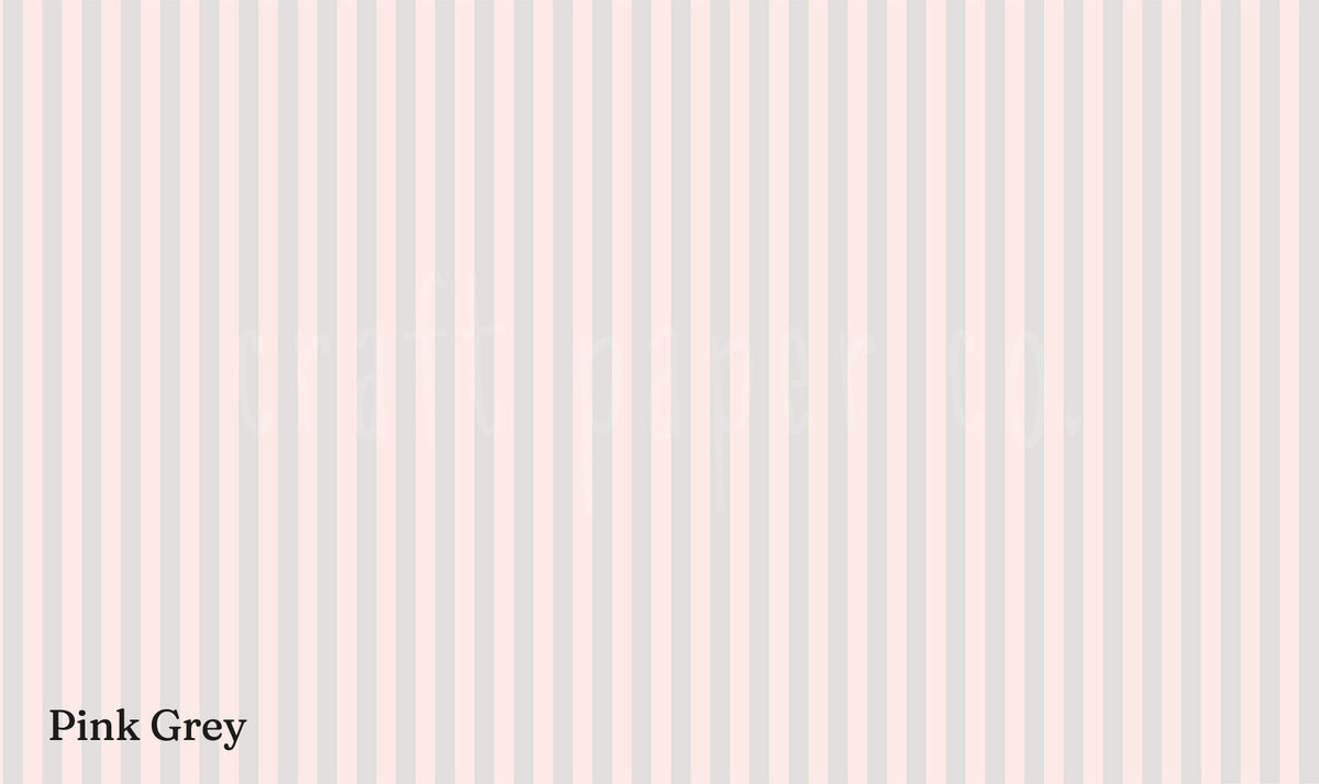 Çizgili Duvar Kağıdı Pink Grey; açık gri ve pudra pembesi dikey çizgiler.