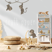 Afacan Maymunlar Çocuk Odası Duvar Sticker — El çizimi çocuk odası duvar sticker | Craft Paper Co