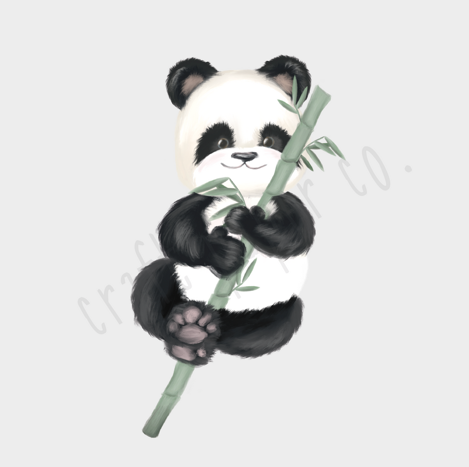 Afacan Panda Çocuk Odası Duvar Sticker — detay görünümü | Craft Paper Co