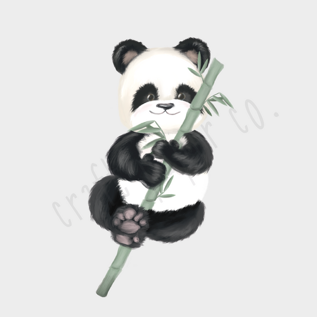Afacan Panda Çocuk Odası Duvar Sticker — detay görünümü | Craft Paper Co