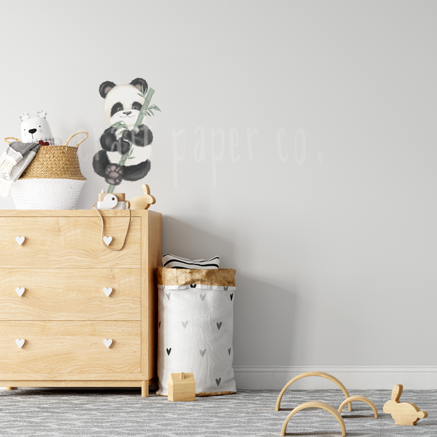 Afacan Panda Çocuk Odası Duvar Sticker — El çizimi çocuk odası duvar sticker | Craft Paper Co