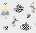 Alice Çay Partisi Mini Sticker Seti Çocuk Odası Duvar Sticker — El çizimi çocuk odası duvar sticker | Craft Paper Co