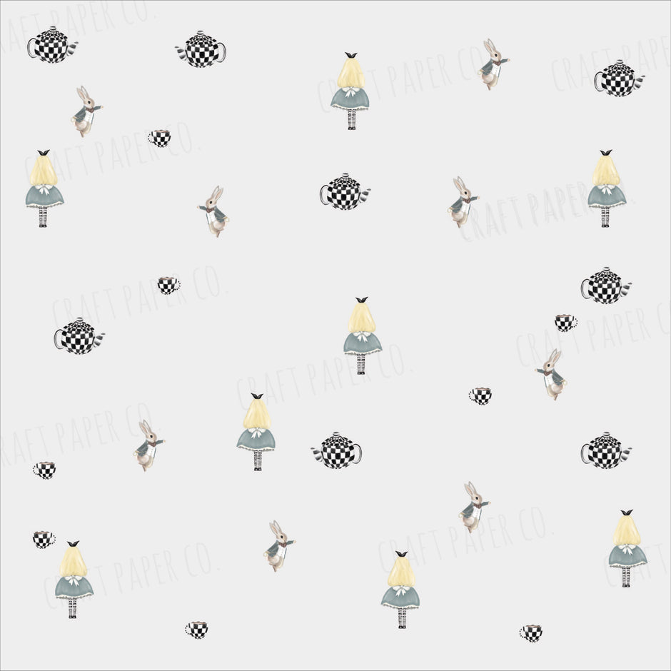 Alice Çay Partisi Mini Sticker Seti — detay görünümü | Craft Paper Co