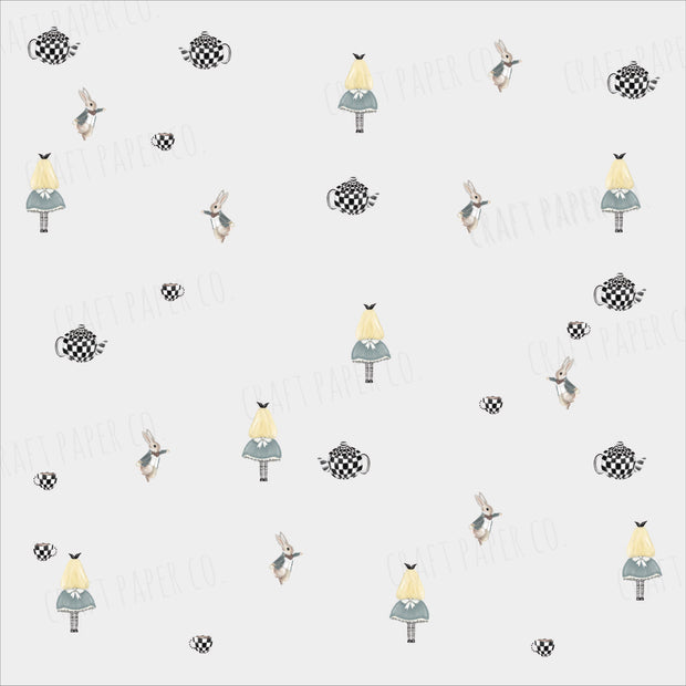 Alice Çay Partisi Mini Sticker Seti — detay görünümü | Craft Paper Co