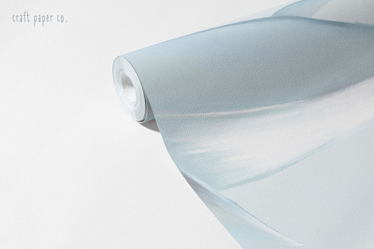 Anne Yunus ve Yavrusu Duvar Kağıdı; rulo yakın çekim, mavi yunus yüzgeci ve gövdesi | Craft Paper Co