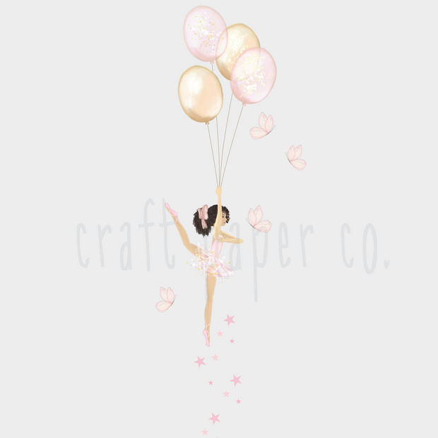 Balerin Kız Çocuk Odası Duvar Sticker — El çizimi çocuk odası duvar sticker | Craft Paper Co