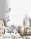 Balon Tutan Yavru Fil Bebek Odası Duvar Sticker — detay görünümü | Craft Paper Co