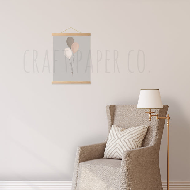 Balonlar Çocuk Odası Posteri — El çizimi çocuk odası posteri | Craft Paper Co