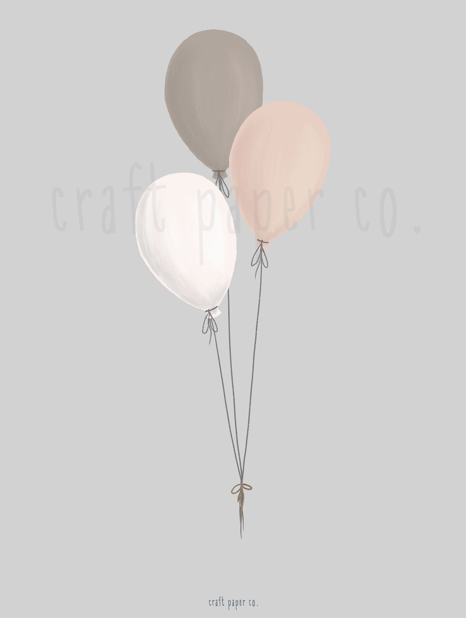 Balonlar Çocuk Odası Posteri — detay görünümü 4 | Craft Paper Co