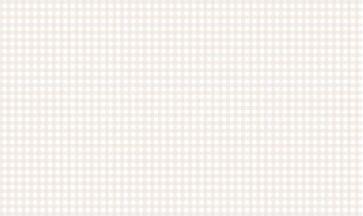 Bej Pötikare Duvar Kağıdı; kırık beyaz zeminde bej karelerin filigranlı düz görünümü | Craft Paper Co