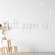 Beyaz Yıldızlar 20'li Sticker Çocuk Odası Duvar Sticker — detay görünümü | Craft Paper Co