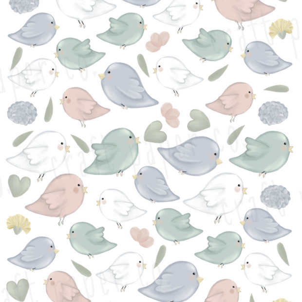 Bıdık Kuşlar Çocuk Odası Duvar Sticker — El çizimi çocuk odası duvar sticker | Craft Paper Co