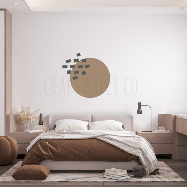 Bohem Dekoratif Daire Duvar Sticker — El çizimi çocuk odası duvar sticker | Craft Paper Co