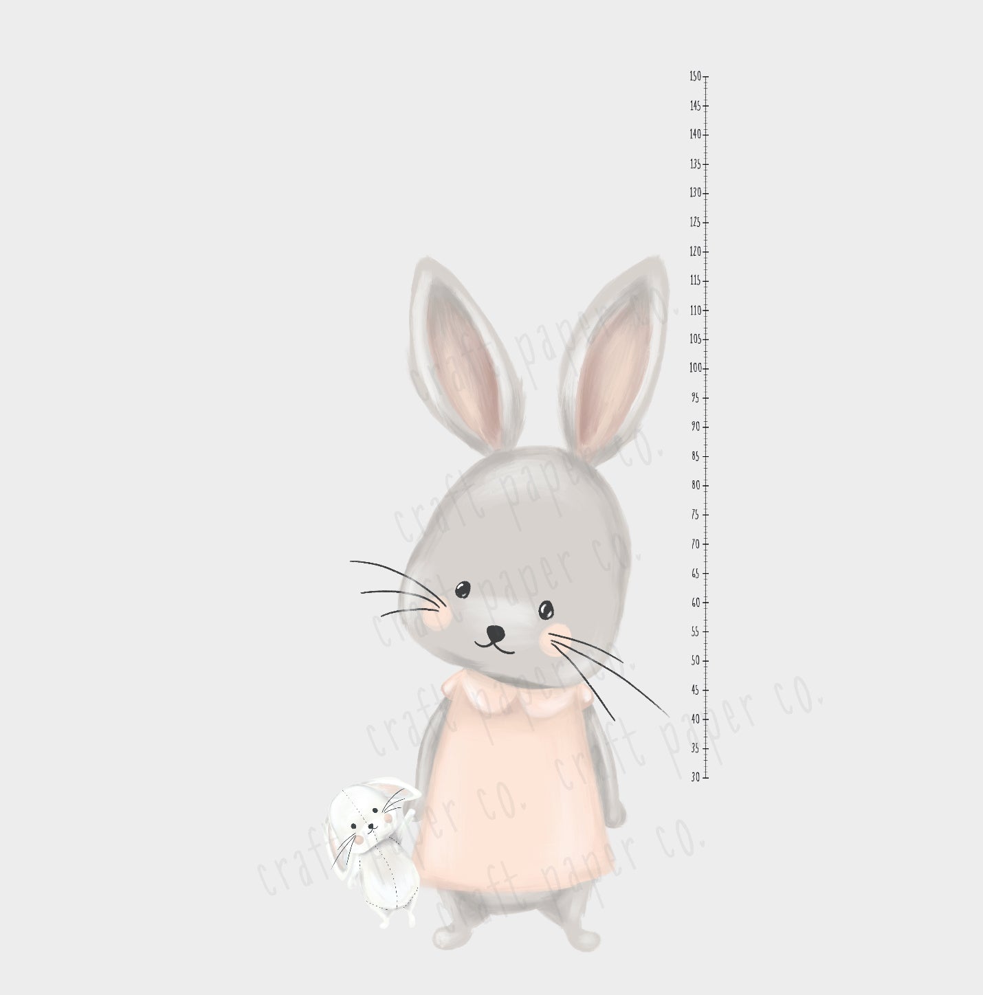 Büyük Anne Tavşan Bebek Odası Duvar Sticker — El çizimi çocuk odası duvar sticker | Craft Paper Co