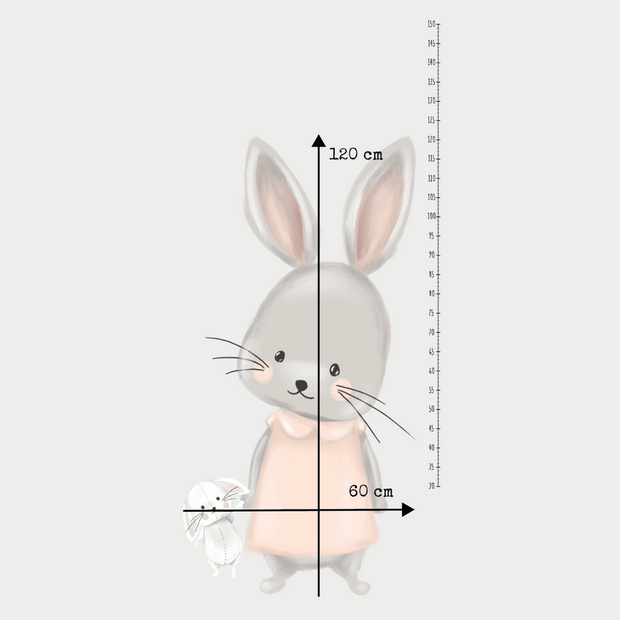 Büyük Anne Tavşanı Bebek Odası Duvar Sticker — detay görünümü | Craft Paper Co