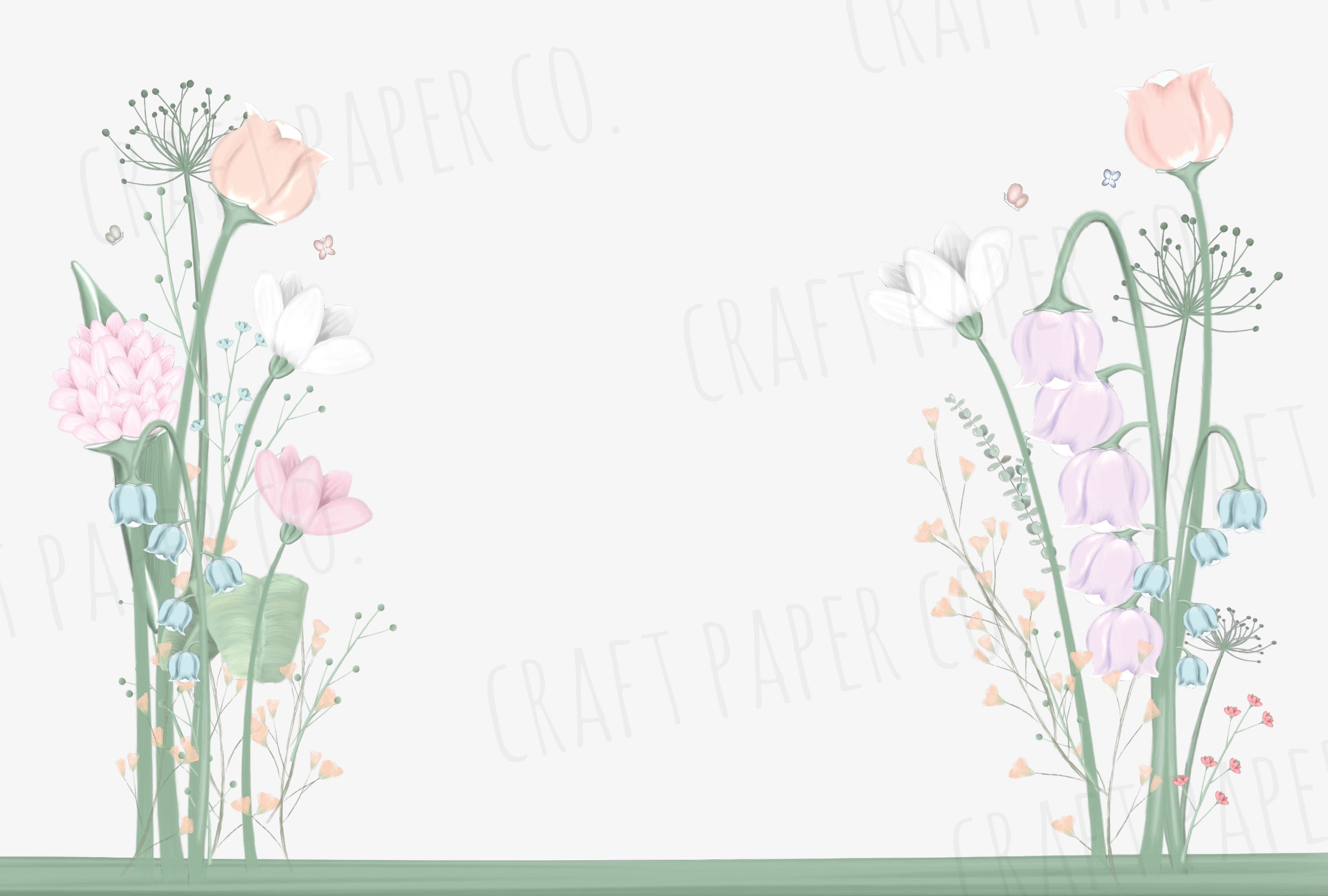 Çiçeklerin Dünyası Duvar Kağıdı — detay görünümü | Craft Paper Co