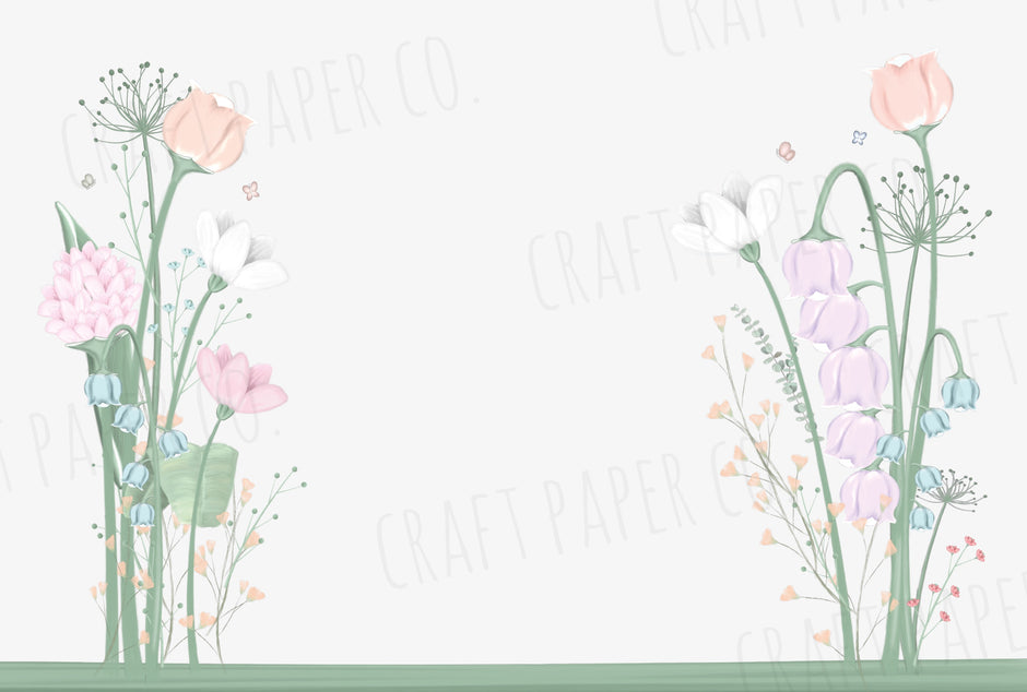 Çiçeklerin Dünyası Duvar Kağıdı — detay görünümü | Craft Paper Co