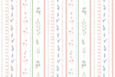 Çiçekli Şerit Duvar Kağıdı; ince çiçekli şerit deseninin yakın kesiti | Craft Paper Co