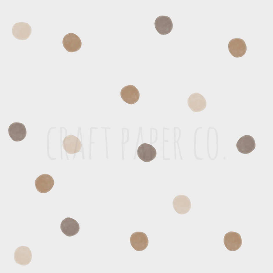 Çikolata Renkli Suluboya Görünümlü Puantiyeler Çocuk Odası Duvar Sticker — El çizimi çocuk odası duvar sticker | Craft Paper Co