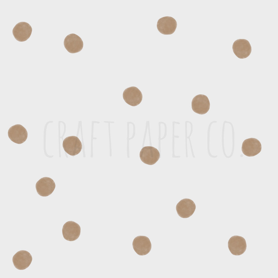 Çikolata Renkli Suluboya Puantiyeler Duvar Sticker — detay görünümü 2 | Craft Paper Co