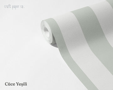 Çizgili Cüce Yeşili Duvar Kağıdı