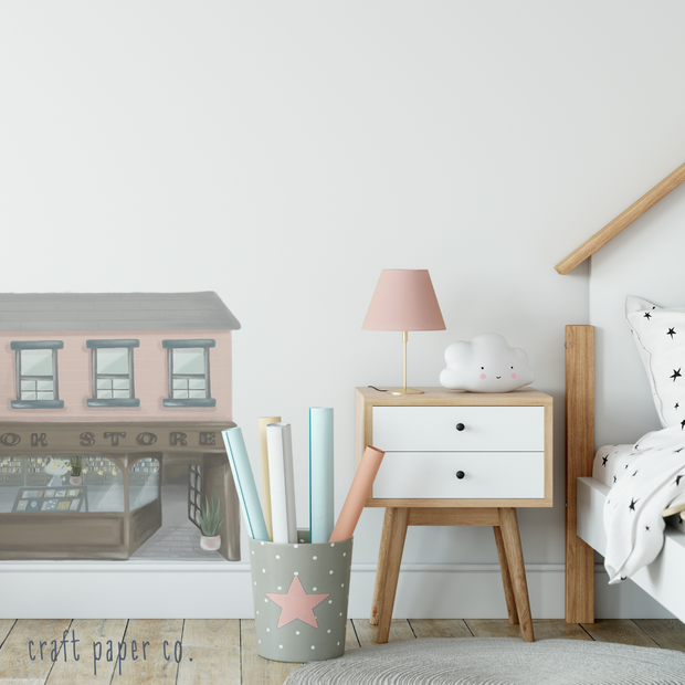 Çok Önemli Kitaplar Kitapçıs Çocuk Odası Duvar Sticker — El çizimi çocuk odası duvar sticker | Craft Paper Co