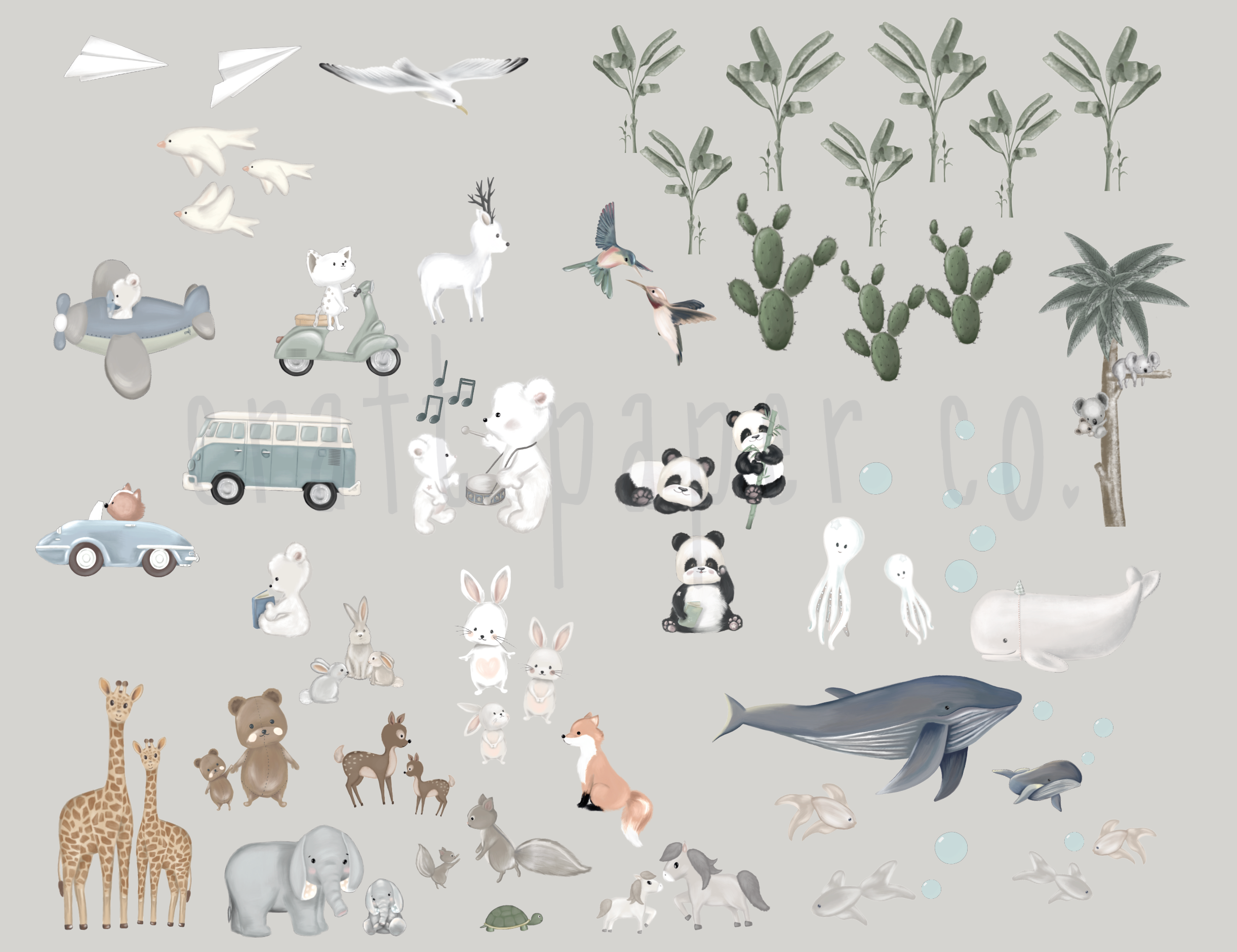 Craft Paper Co. Dünya Haritası Sticker Seti — detay görünümü 5 | Craft Paper Co