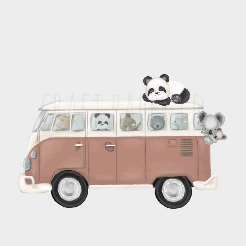 Craft Paper Co. Karakterleri Tatilde Duvar Sticker — detay görünümü | Craft Paper Co