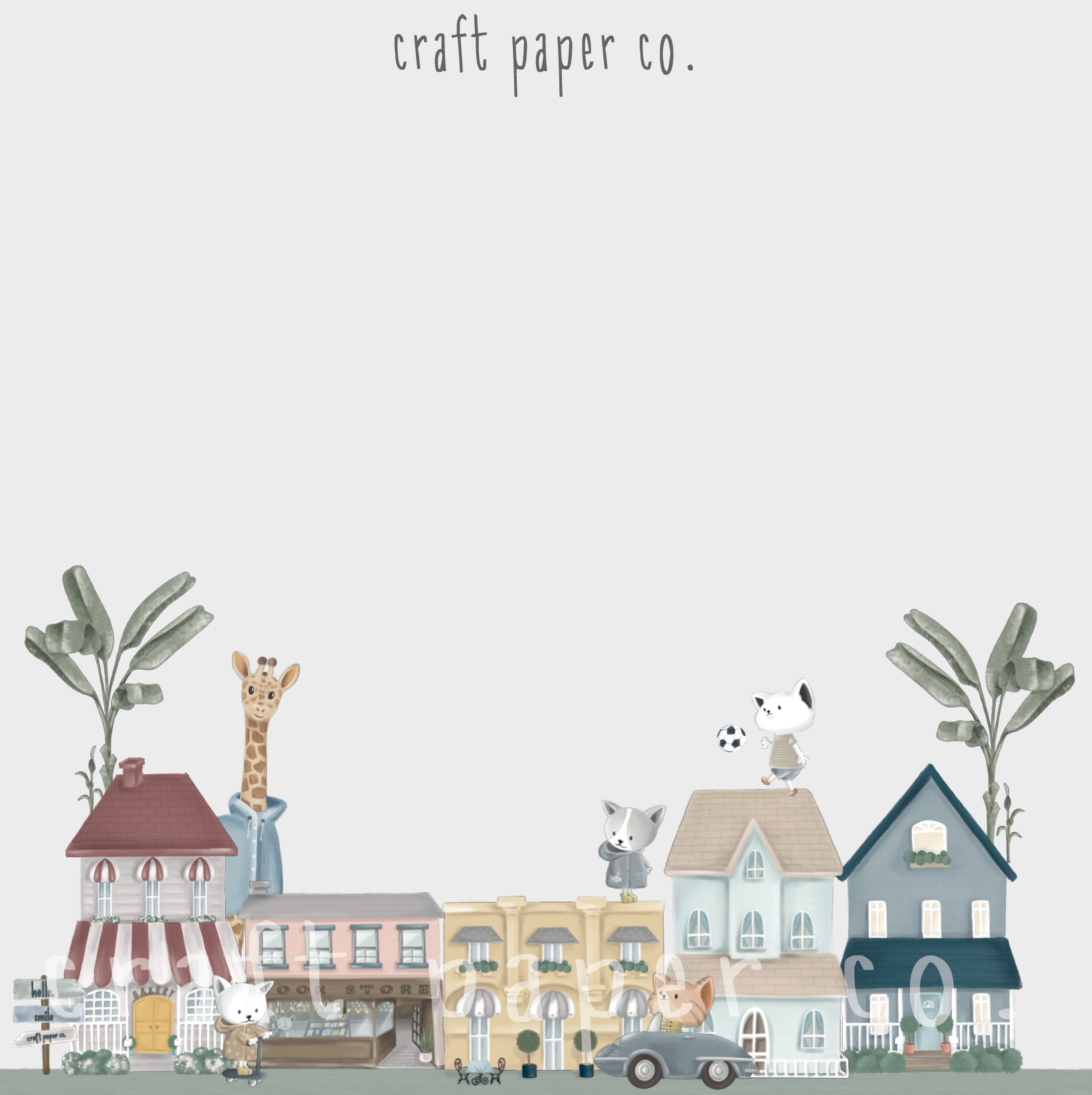 Craft Paper Co. Sokağı Seti Duvar Sticker — detay görünümü 2 | Craft Paper Co
