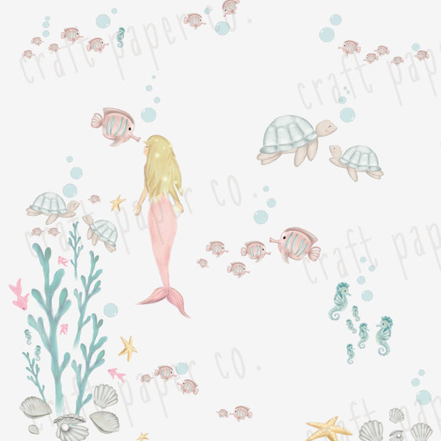 Deniz Kızı Kız Çocuk Odası Duvar Sticker — detay görünümü | Craft Paper Co