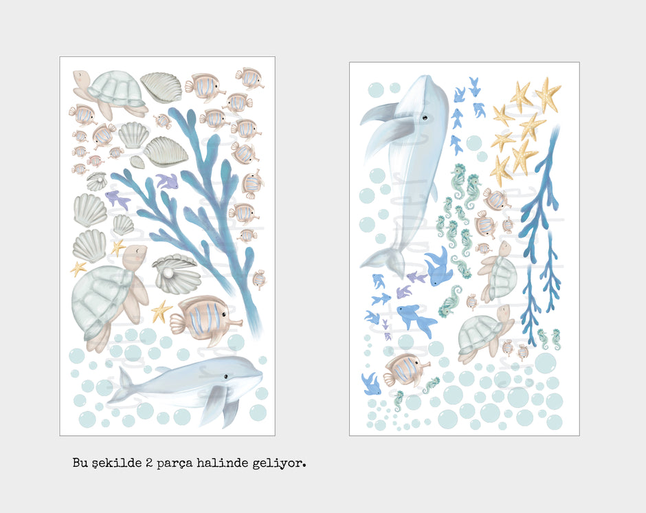 Deniz Temalı Erkek Çocuk Odası Duvar Sticker — detay görünümü 3 | Craft Paper Co
