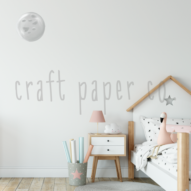 Dolunay Bebek Odası Duvar Sticker — detay görünümü | Craft Paper Co