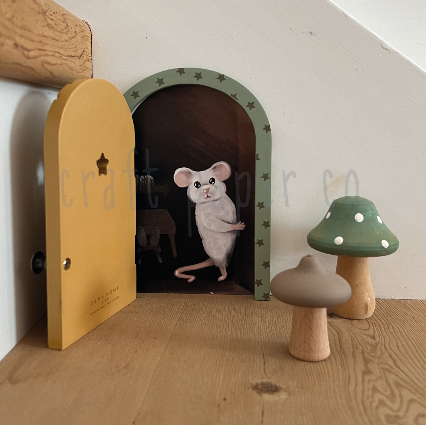 Fare Sticker Çocuk Odası Duvar Sticker — El çizimi çocuk odası duvar sticker | Craft Paper Co