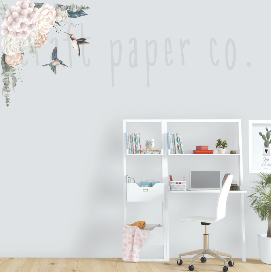 Floral Çocuk Odası Duvar Sticker — El çizimi çocuk odası duvar sticker | Craft Paper Co