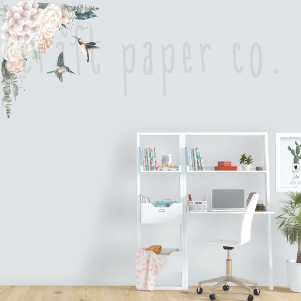 Floral Çocuk Odası Duvar Sticker — El çizimi çocuk odası duvar sticker | Craft Paper Co