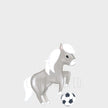 Futbolcu At Erkek Çocuk Odası Duvar Sticker — El çizimi çocuk odası duvar sticker | Craft Paper Co