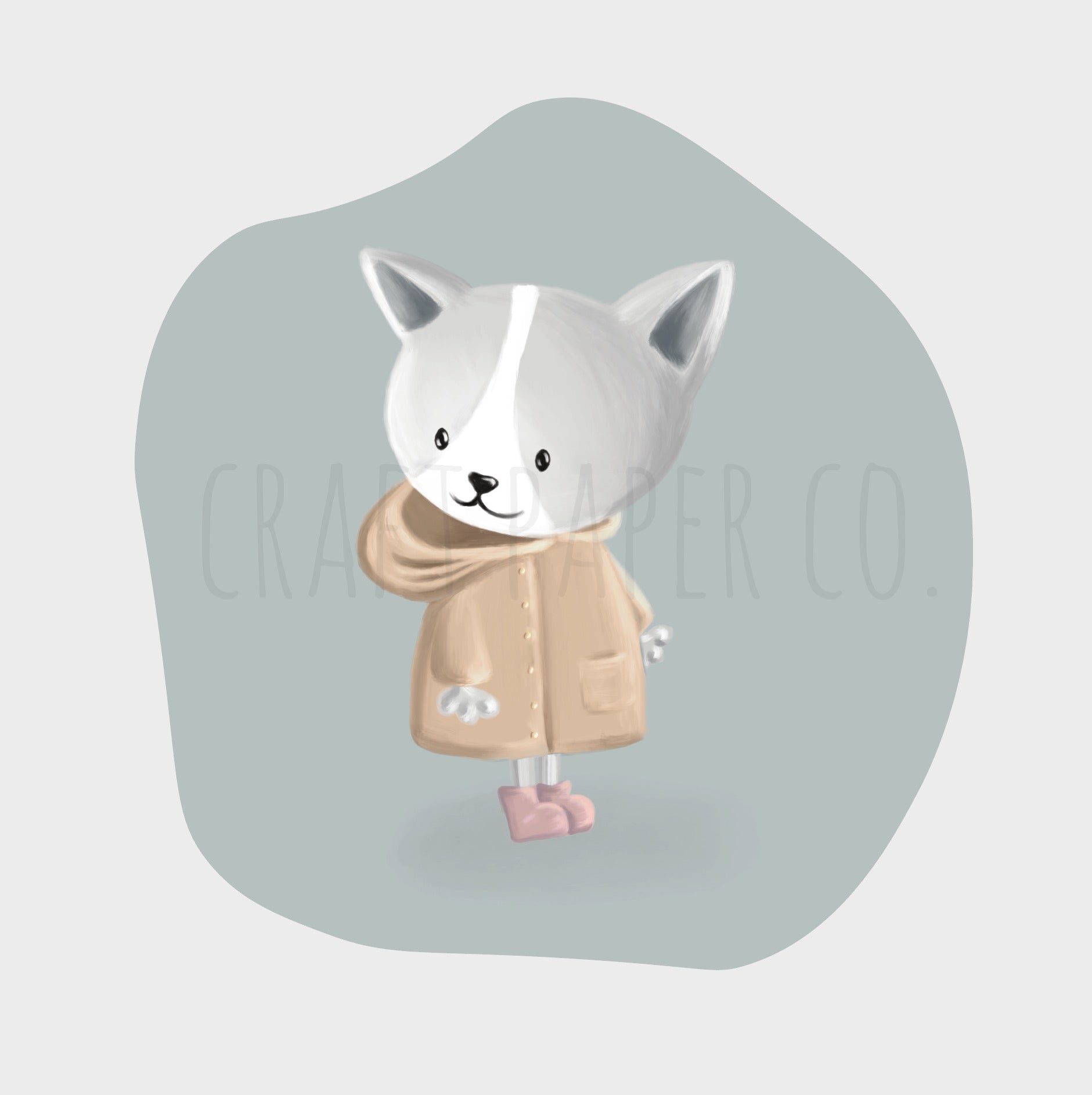 Gözlemci Kedicik Balonu Çocuk Odası Duvar Sticker — detay görünümü | Craft Paper Co