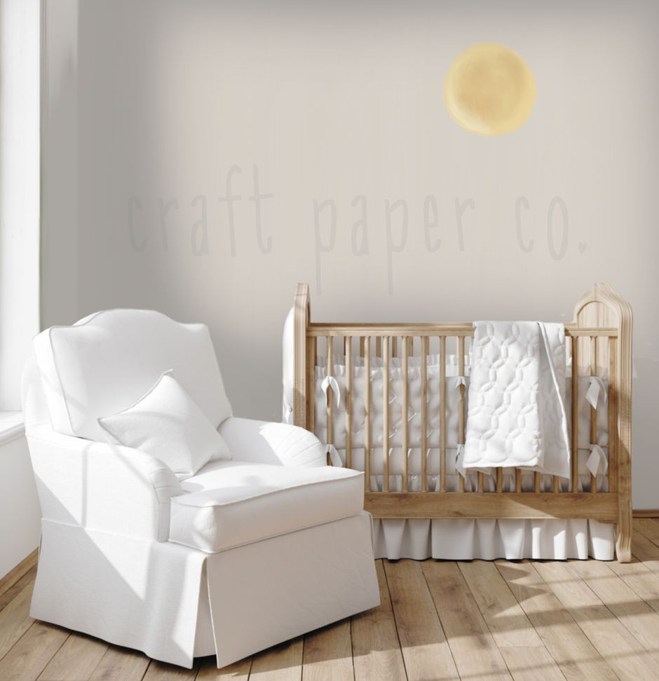 Güneş Çocuk Odası Duvar Sticker — El çizimi çocuk odası duvar sticker | Craft Paper Co