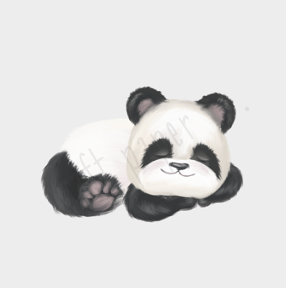 Hayalperest Panda Çocuk Odası Duvar Sticker — El çizimi çocuk odası duvar sticker | Craft Paper Co