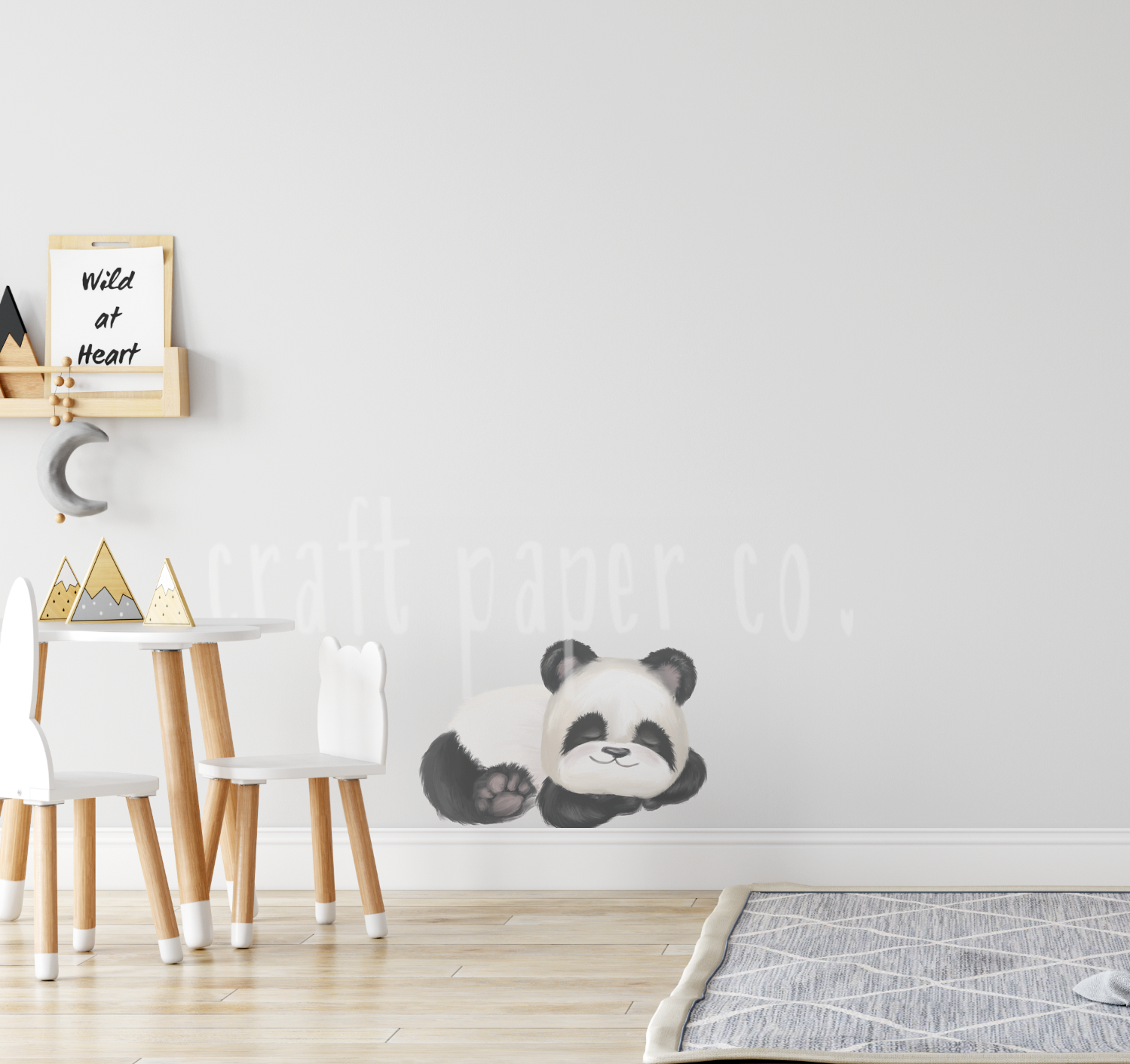 Hayalperest Panda Çocuk Odası Duvar Sticker — detay görünümü 2 | Craft Paper Co
