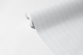 Keten Dikiş Duvar Kağıdı Mavi; açılmış non-woven ruloda ince mavi dikiş çizgileri | Craft Paper Co