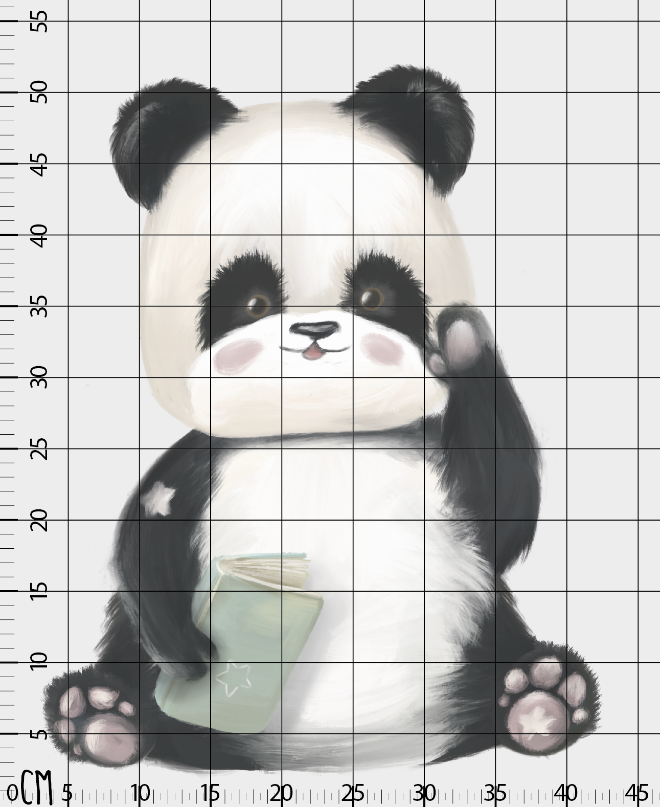 Kitap Okuyan Panda Çocuk Odası Duvar Sticker — detay görünümü | Craft Paper Co