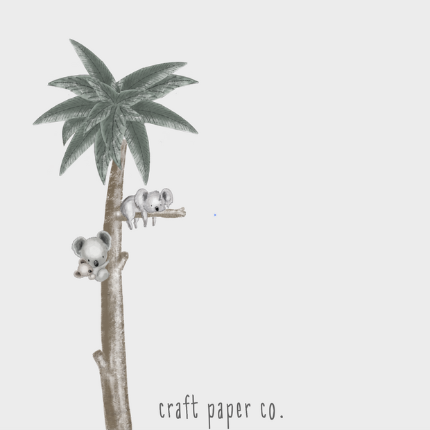 Koala Ailesi Çocuk Odası Duvar Sticker — detay görünümü | Craft Paper Co