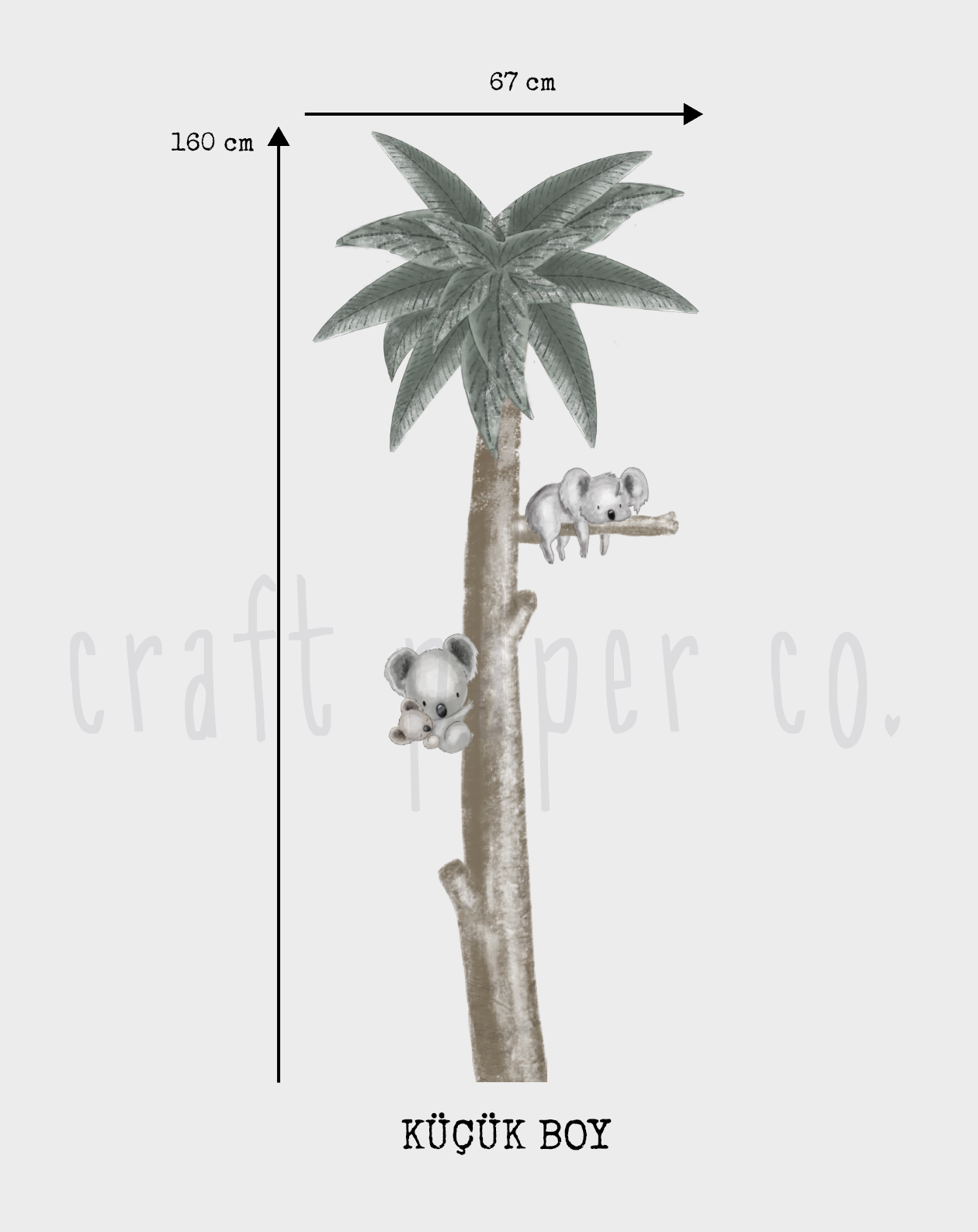 Koala Ailesi Çocuk Odası Duvar Sticker — detay görünümü 3 | Craft Paper Co