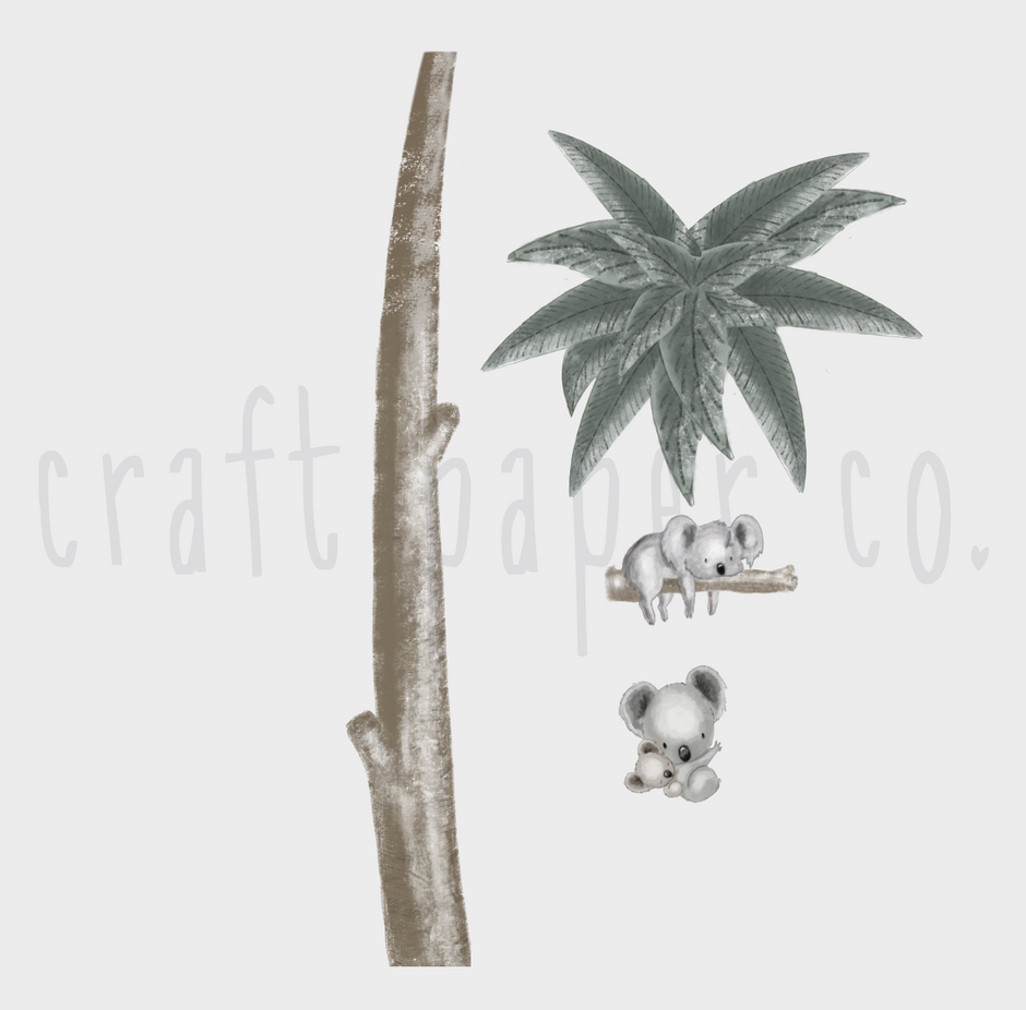 Koala Ailesi Çocuk Odası Duvar Sticker — detay görünümü 4 | Craft Paper Co