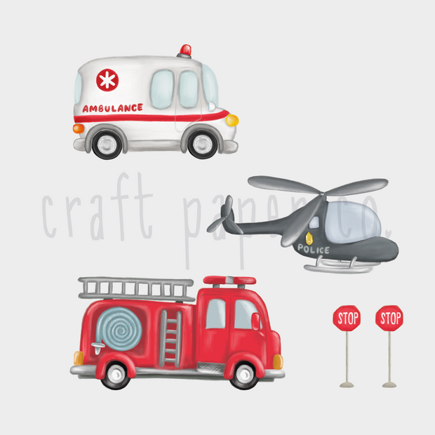Kurtarma Ekibi Çocuk Odası Duvar Sticker — El çizimi çocuk odası duvar sticker | Craft Paper Co