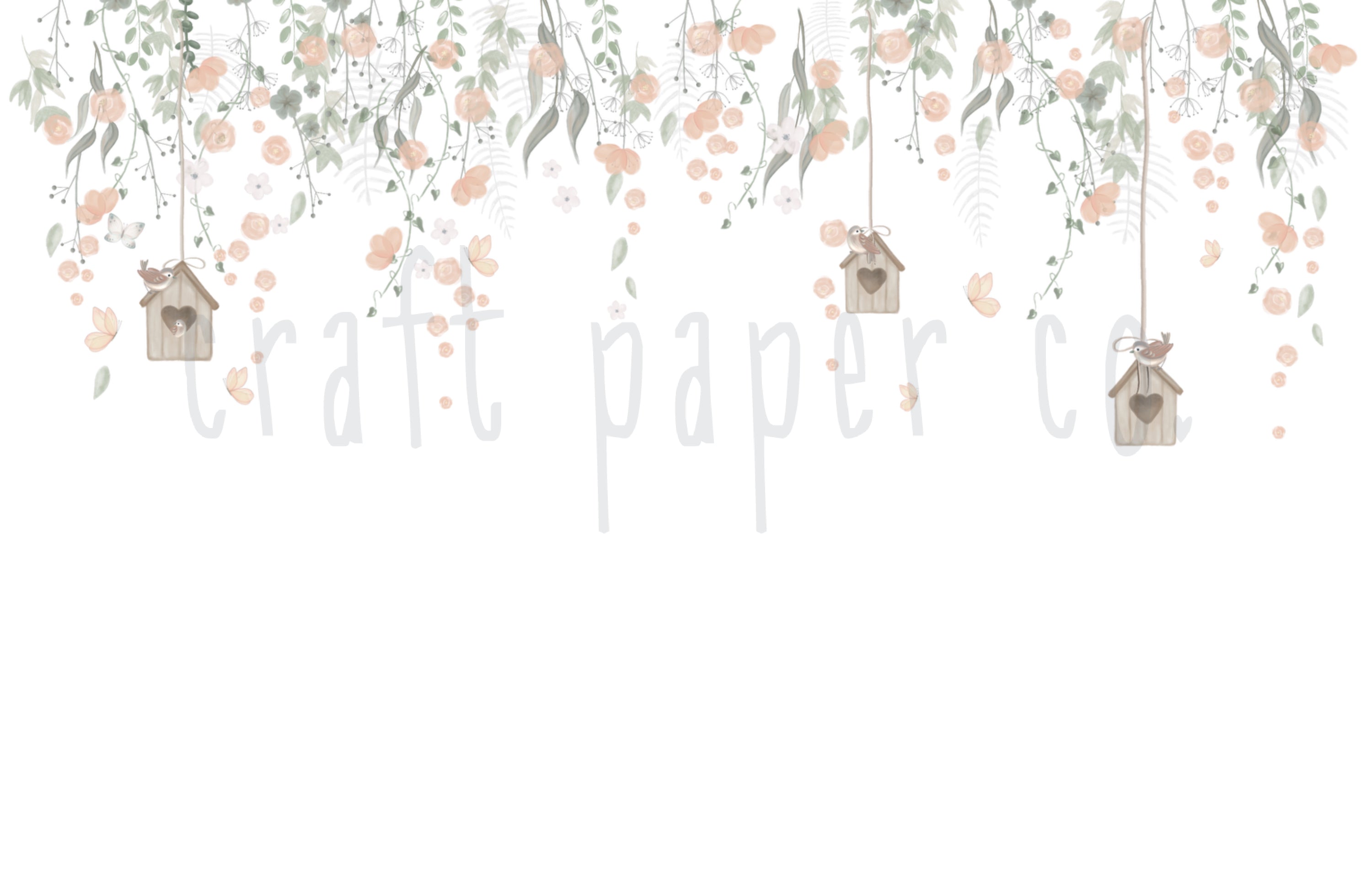 Kuş Yuvası Duvar Kağıdı — detay görünümü | Craft Paper Co