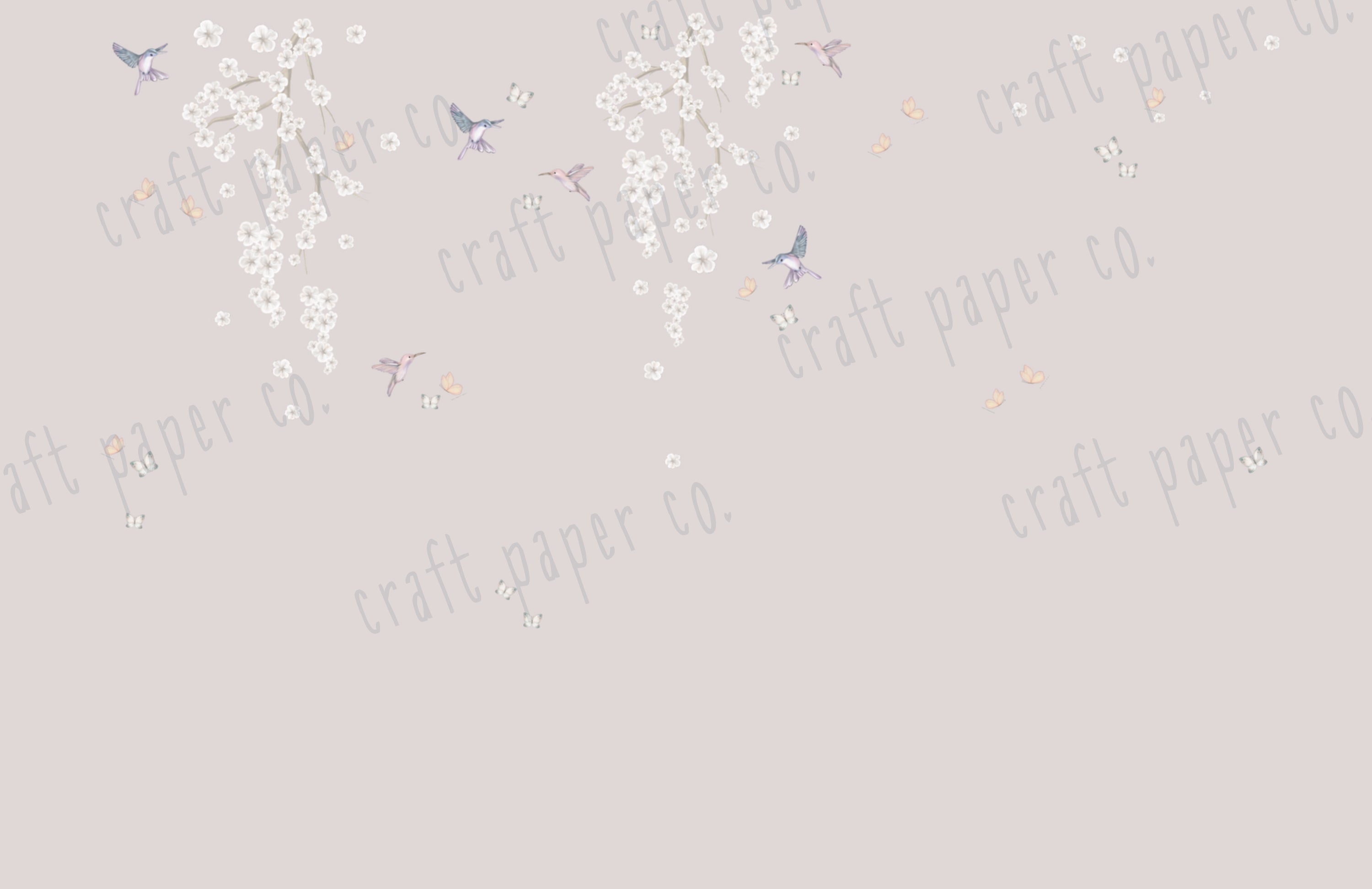 Kuşlar ve Bahar Dalları Çocuk Odası Duvar Sticker — detay görünümü 3 | Craft Paper Co
