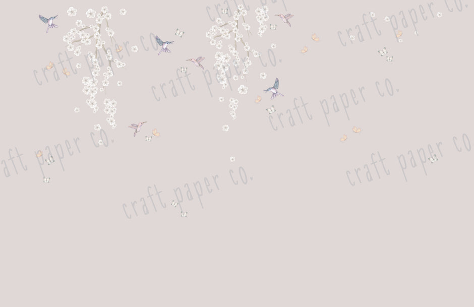 Kuşlar ve Bahar Dalları Çocuk Odası Duvar Sticker — detay görünümü 3 | Craft Paper Co
