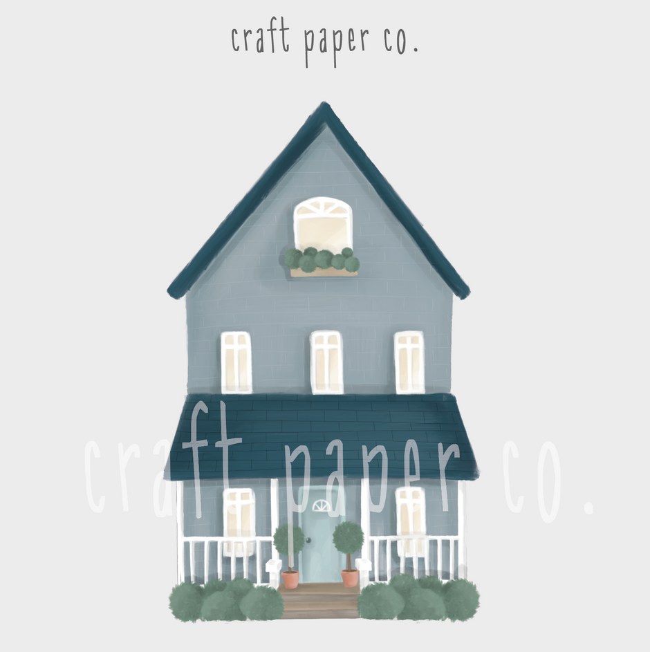 Mavi Arabalı Kedinin Evi Erkek Çocuk Odası Duvar Sticker — detay görünümü | Craft Paper Co